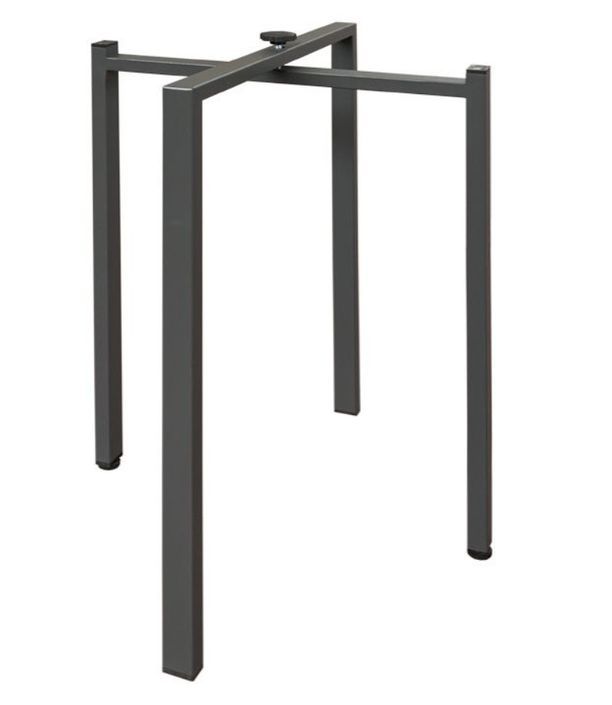 Petite table carrée extensible 90 à 246 cm marron et pieds métal anthracite Tiroz - Photo n°5