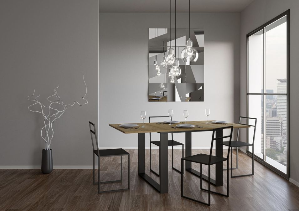 Petite table carrée extensible 90x90/180 cm Tiroz evolution - Photo n°2