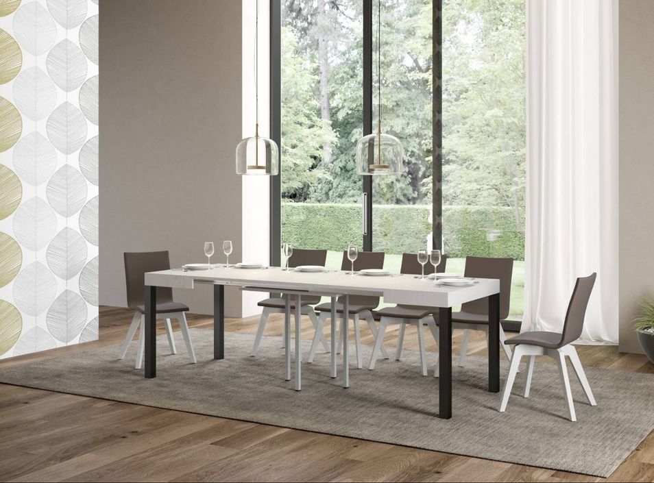 Petite table carrée extensible 90x90/246 cm Karry - Photo n°3