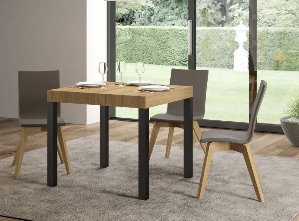 Petite table carrée extensible 90x90/246 cm Karry - Photo n°4