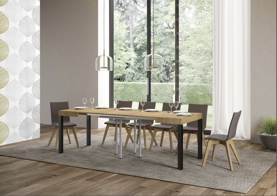 Petite table carrée extensible 90x90/246 cm Karry - Photo n°9