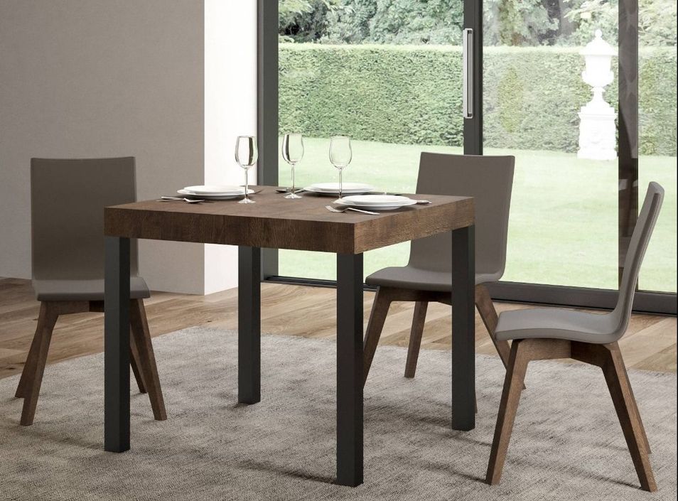 Petite table carrée extensible 90x90/246 cm Karry - Photo n°4