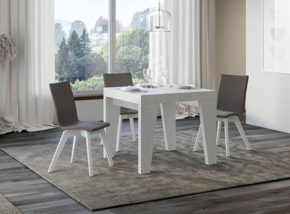 Petite table carrée extensible 90x90/246 cm Naxo - Photo n°2