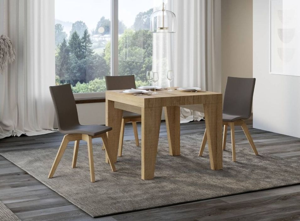 Petite table carrée extensible 90x90/246 cm Naxo - Photo n°2