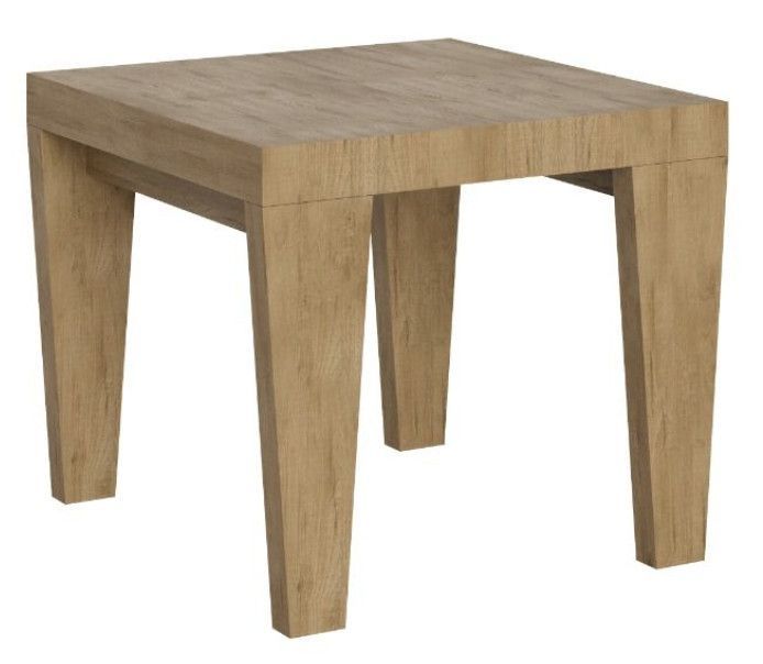 Petite table carrée extensible 90x90/246 cm pieds forme V Kristo - Photo n°1