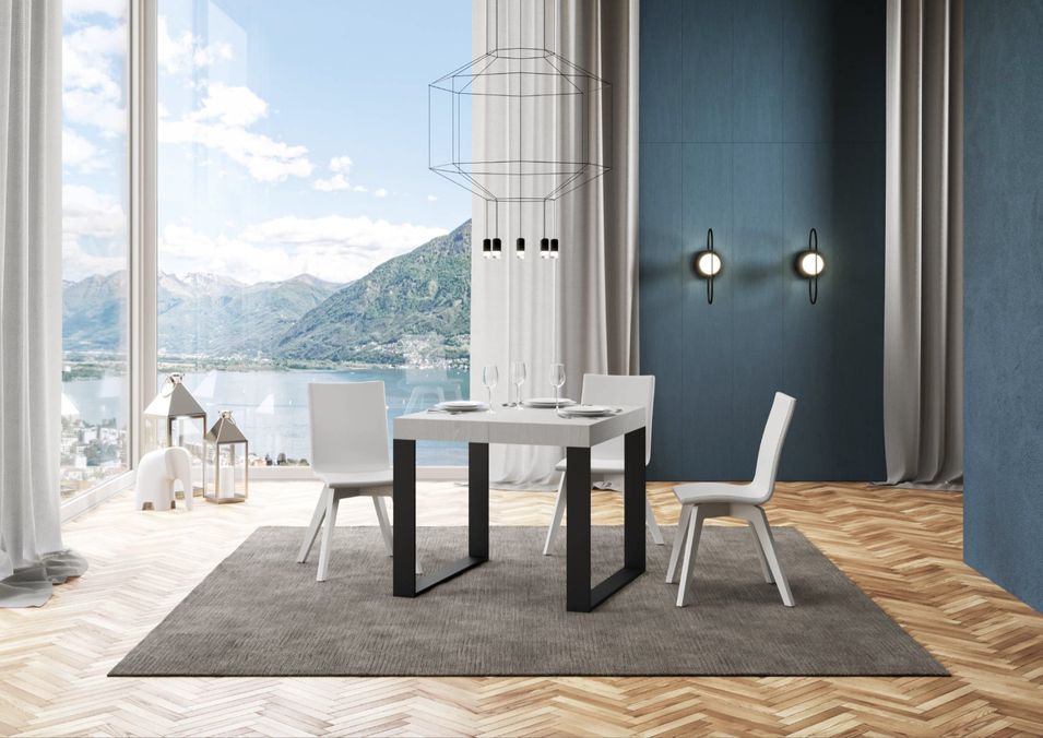 Petite table carrée extensible 90x90/246 cm Tiroz - Photo n°3