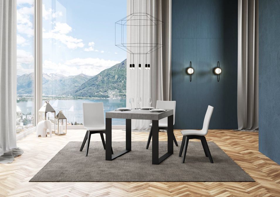 Petite table carrée extensible 90x90/246 cm Tiroz - Photo n°2