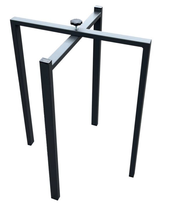 Petite table carrée extensible bois gris béton et blanc 90 à 246 cm Ribo - Photo n°4