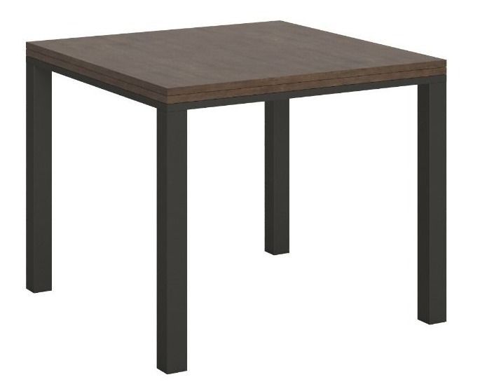 Petite table carrée pliante 90x90/180 cm Dova - Photo n°1