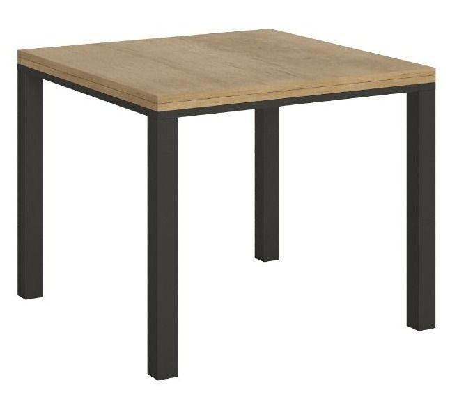 Petite table carrée pliante 90x90/180 cm Dova - Photo n°1