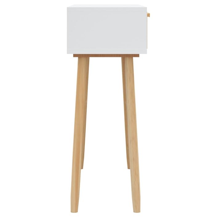 Petite table console en bois 2 tiroirs en Rotin naturel 80 cm - Modèle Kaliga - Photo n°5