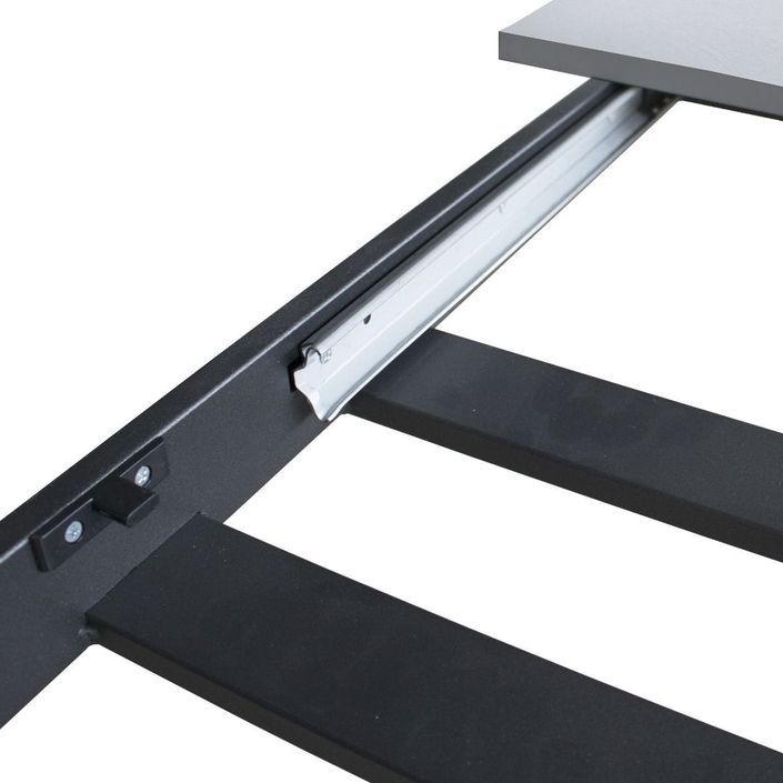 Petite table extensible avec pieds entrelacés métal anthracite Gary - Photo n°11