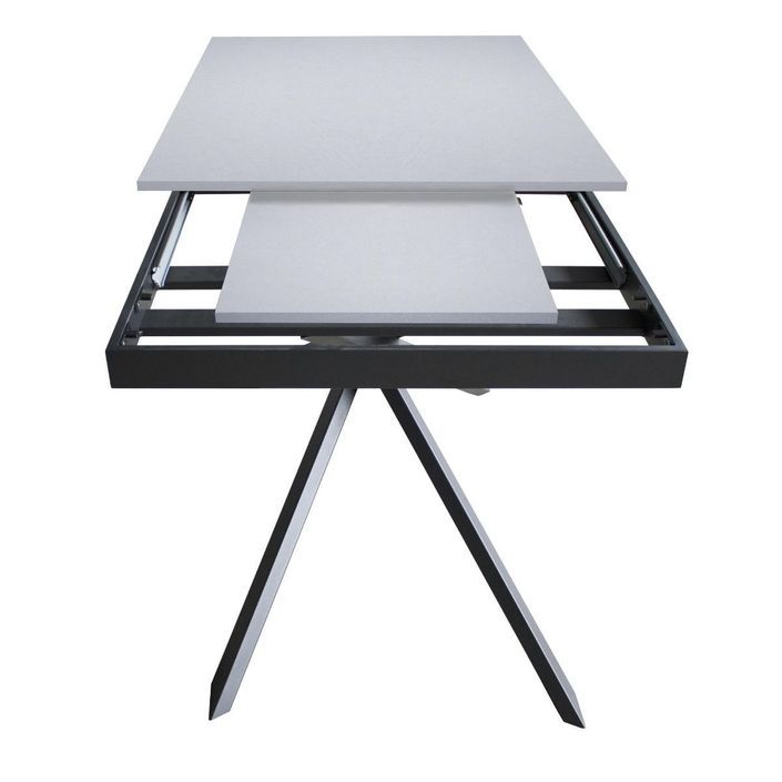 Petite table extensible avec pieds entrelacés métal anthracite Gary - Photo n°8