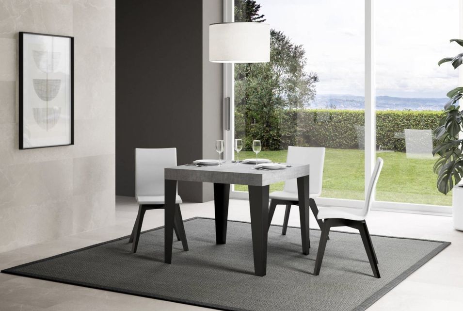 Petite table extensible carrée 90x90/246 cm Flavio - Photo n°2