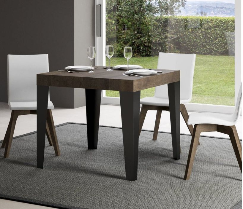 Petite table extensible carrée 90x90/246 cm Flavio - Photo n°2