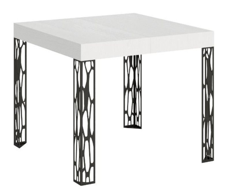 Petite table extensible carrée 90x90/246 cm Kiza - Photo n°1