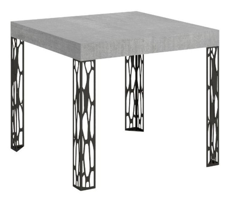 Petite table extensible carrée 90x90/246 cm Kiza - Photo n°1