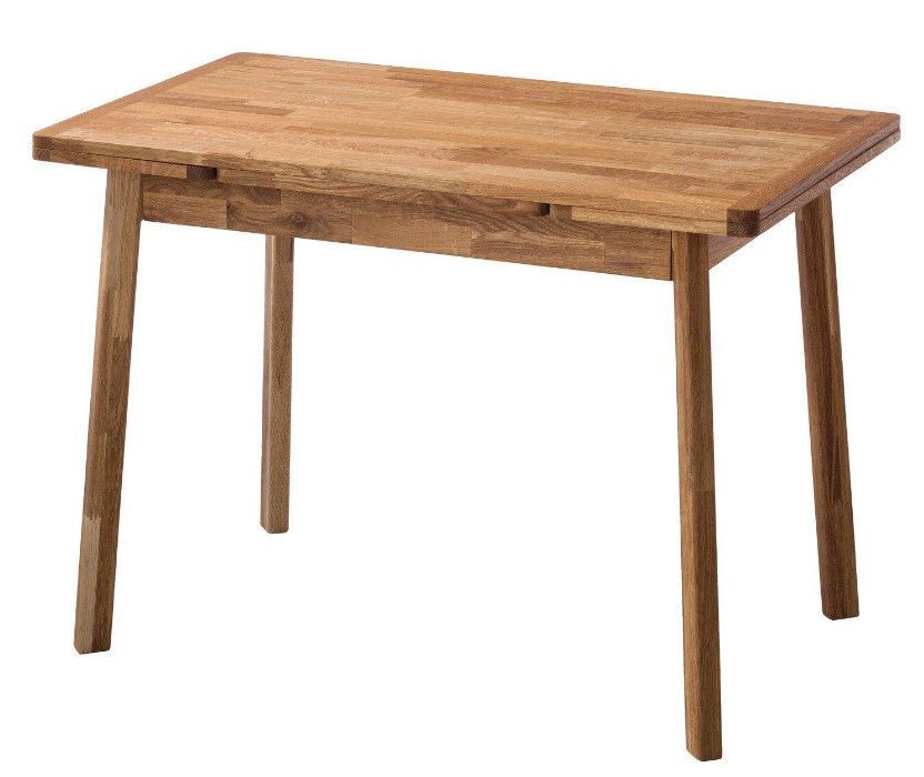 Petite table extensible en bois de chêne massif Miniko 110 à 170 cm - Photo n°1