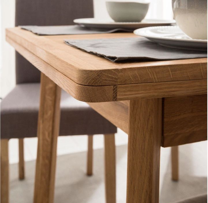 Petite table extensible en bois de chêne massif Miniko 110 à 170 cm - Photo n°9