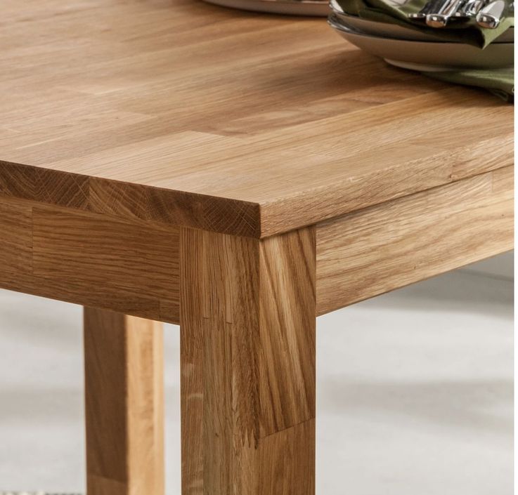Petite table rectangulaire en bois de chêne massif Leny 90 cm - Photo n°6