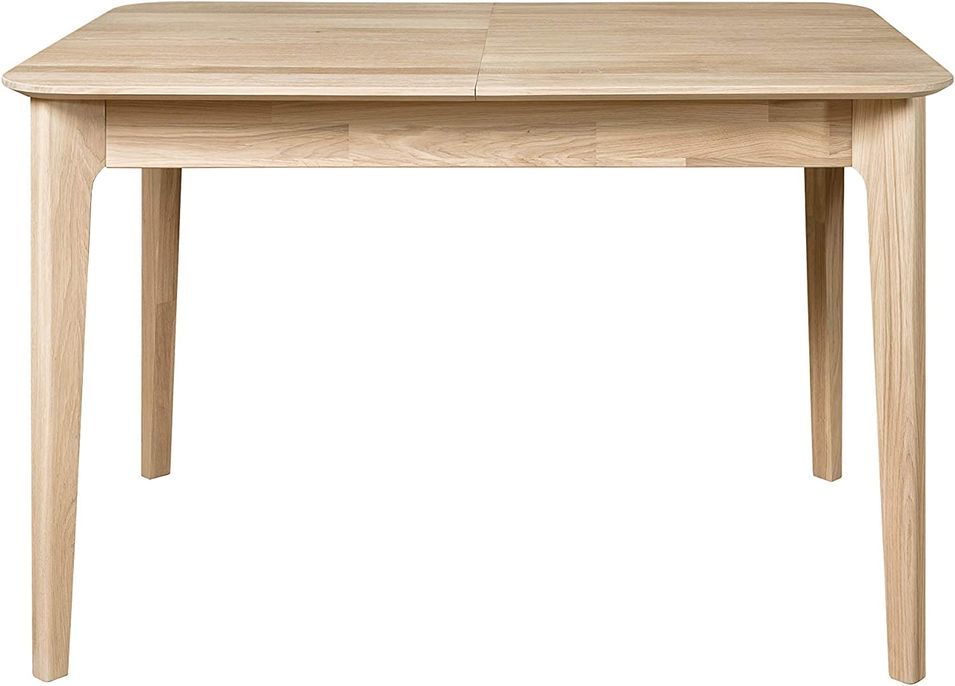Petite table rectangulaire extensible 120 à 160 cm en bois de chêne blanchi Franka - Photo n°3
