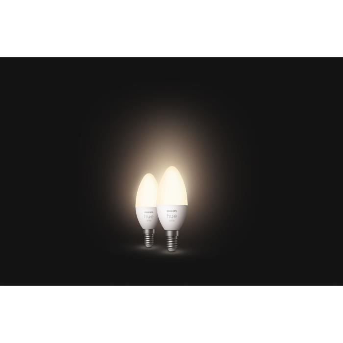 PHILIPS Hue White - Ampoules LED connectées E14 - Compatible Bluetooth - Pack de 2 - Photo n°3