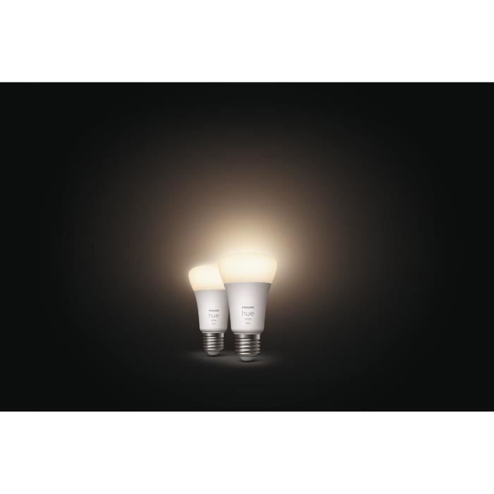 PHILIPS Hue White Ampoules LED connectées E27 - Compatible Bluetooth pack de 2 - Photo n°3