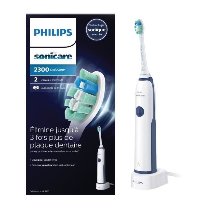 PHILIPS SONICARE HX3212/65 Brosse a dents électrique DailyClean 2300 - Bleu - Photo n°5