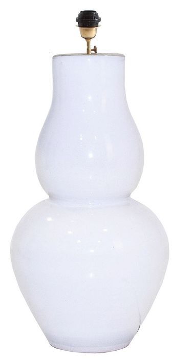 Pied de lampe en céramique blanc Belkis - Photo n°1