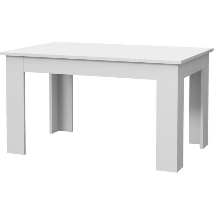 PILVI Table a manger - Blanc - L 140 x I90 x H 75 cm - Photo n°1