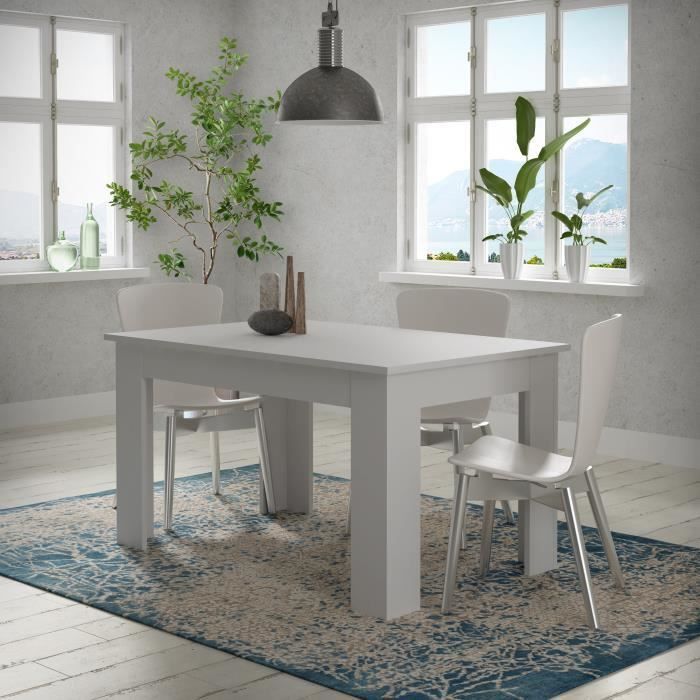PILVI Table a manger - Blanc - L 140 x I90 x H 75 cm - Photo n°3