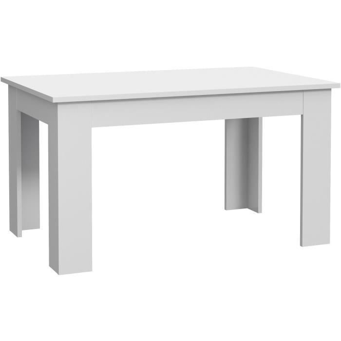 PILVI Table a manger - Blanc - L 140 x I90 x H 75 cm - Photo n°5
