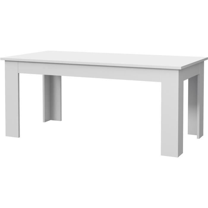 PILVI Table a manger - Blanc - L 180 x I90 x H 75 cm - Photo n°1