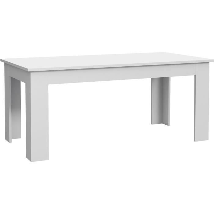 PILVI Table a manger - Blanc - L 180 x I90 x H 75 cm - Photo n°5