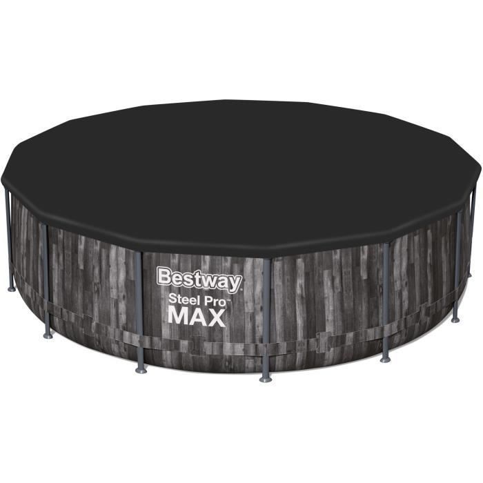 Piscine hors sol BESTWAY Steel Pro Max ronde - Décor bois - 427 x 107 cm - Photo n°3