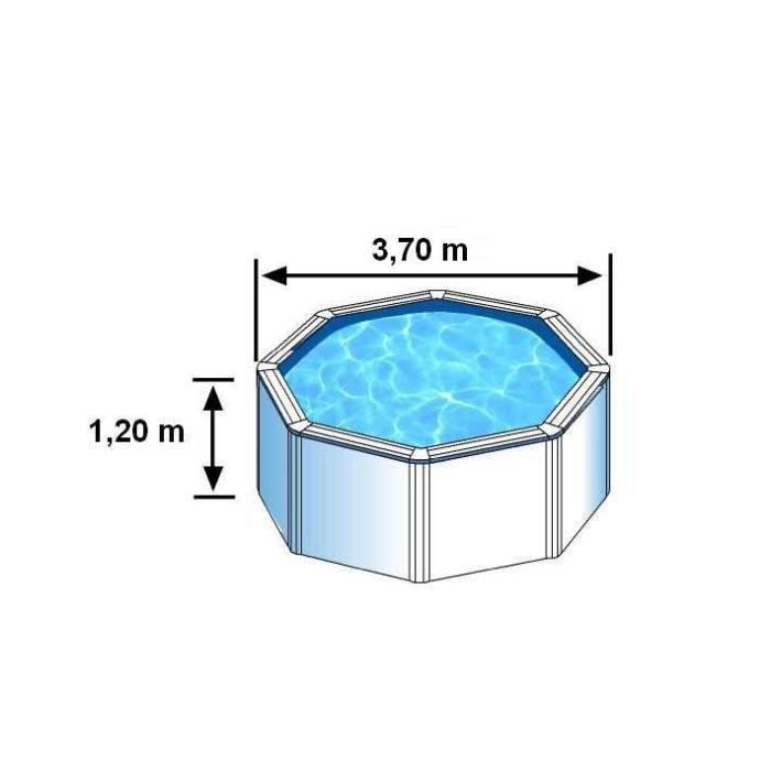 Piscine hors-sol GRE Dream Pool - Rond - Ø3,70 m x H1,22 m - En acier - Filtration a cartouche - Photo n°4