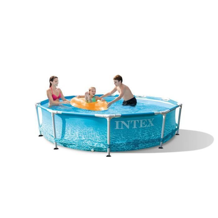 Piscine hors-sol tubulaire INTEX Ocean - Rond - (ø)3,05 x (h)0,76 m - Photo n°2