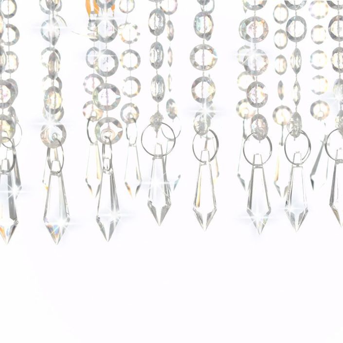 Plafonnier avec perles de cristal Argenté 104 cm E14 - Photo n°8