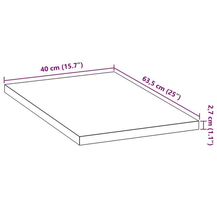 Plan de travail de cuisine bois de chêne massif rectangulaire - Photo n°12