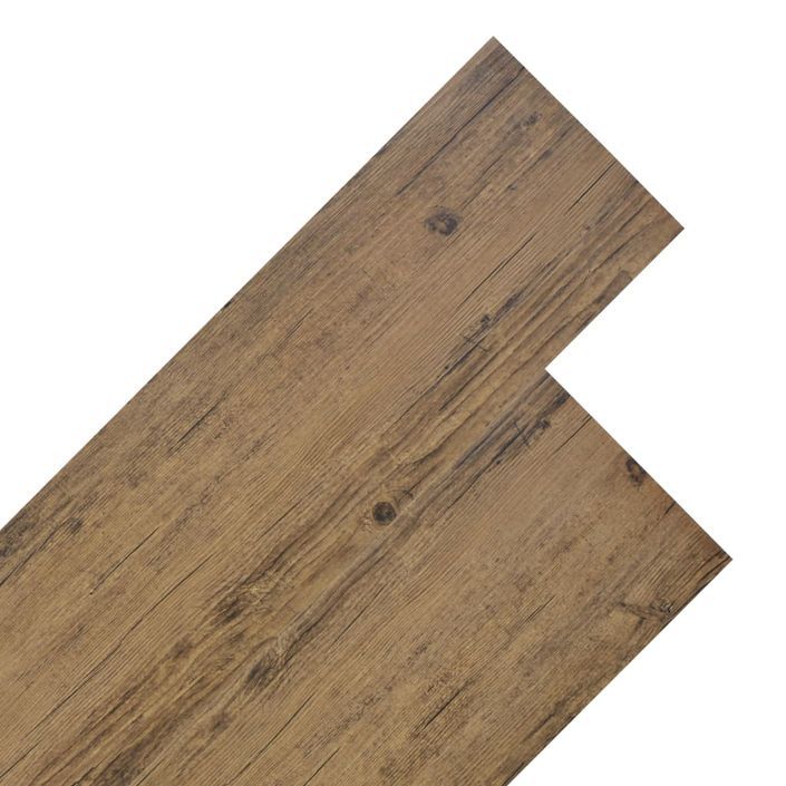 Planche de plancher PVC 5,26 m² 2 mm Marron noyer - Photo n°1