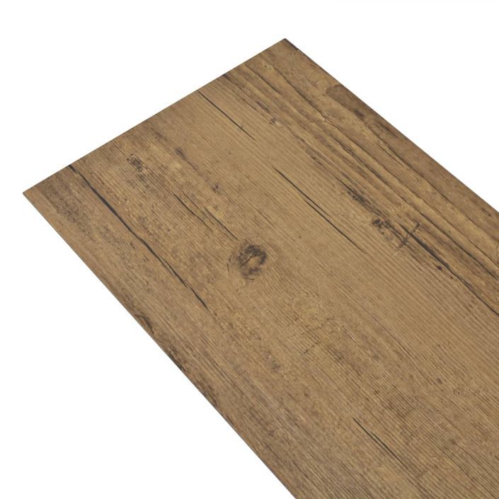 Planche de plancher PVC 5,26 m² 2 mm Marron noyer - Photo n°6