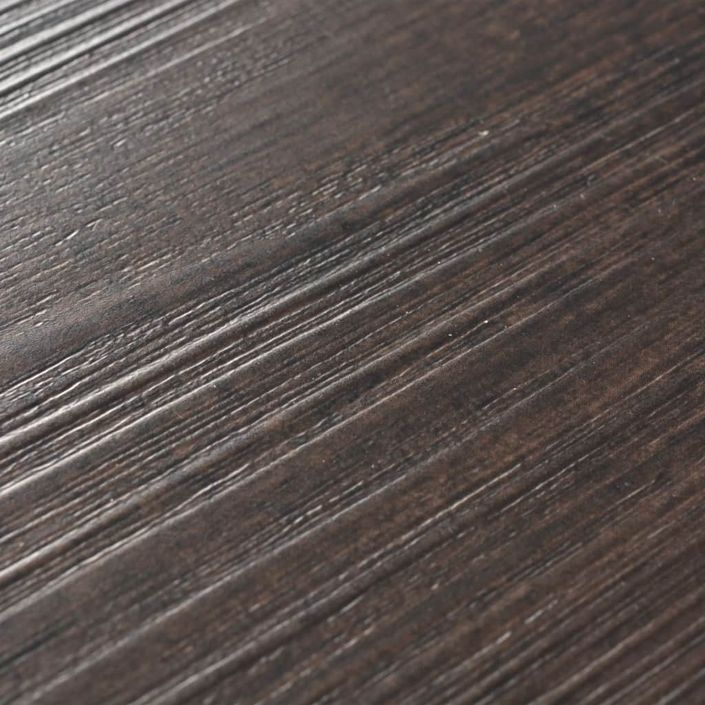 Planche de plancher PVC autoadhésif 5,02 m² 2 mm Marron foncé - Photo n°4