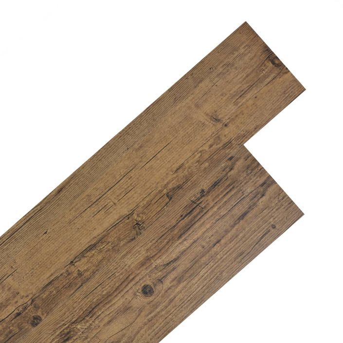 Planche de plancher PVC autoadhésif 5,02 m² 2 mm Marron noyer - Photo n°1