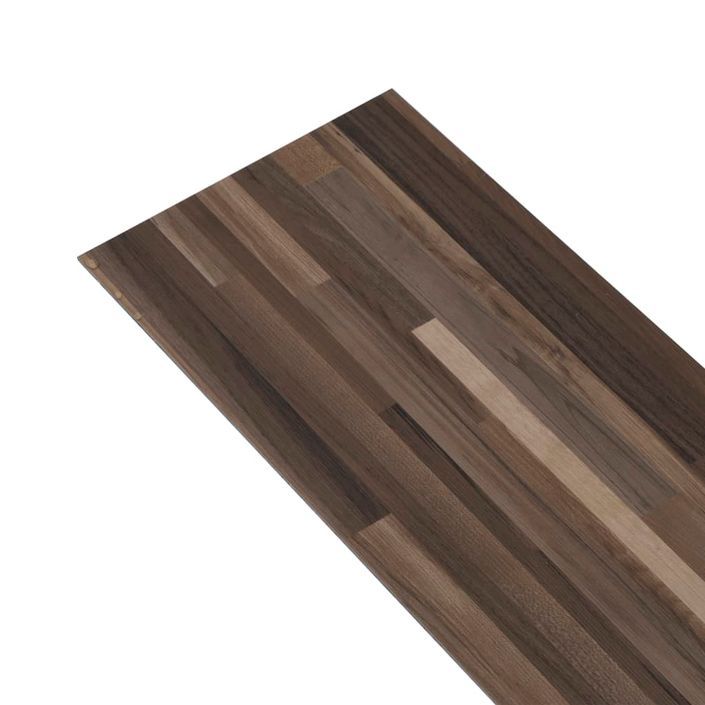 Planche de plancher PVC autoadhésif 5,21 m² 2 mm Marron rayé - Photo n°7