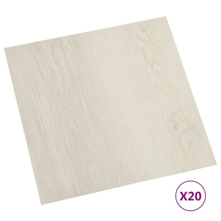 Planches de plancher autoadhésives 20 pcs PVC 1,86 m² Beige 5 - Photo n°2