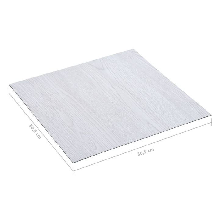 Planches de plancher autoadhésives 20 pcs PVC 1,86 m² Blanc - Photo n°6