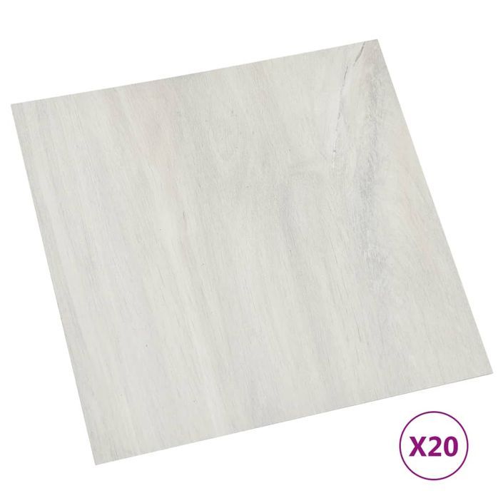 Planches de plancher autoadhésives 20 pcs PVC 1,86 m² Crème 2 - Photo n°2