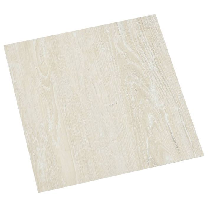 Planches de plancher autoadhésives 20 pcs PVC 1,86 m² Crème - Photo n°6