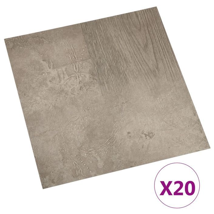 Planches de plancher autoadhésives 20 pcs PVC 1,86 m² Gris 4 - Photo n°2