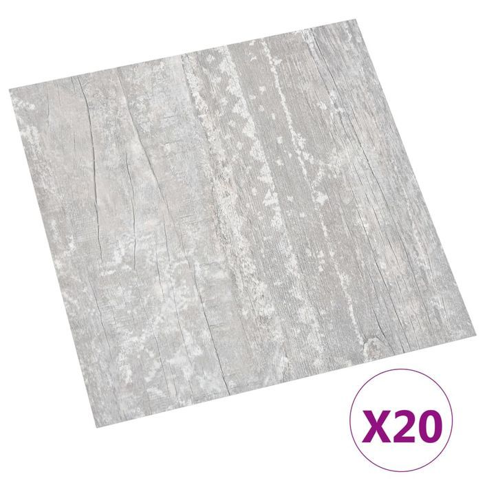 Planches de plancher autoadhésives 20 pcs PVC 1,86 m² Gris 2 - Photo n°2